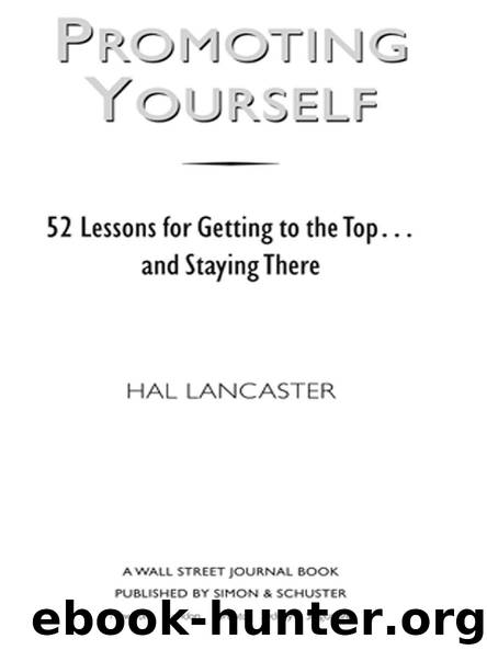 Promoting Yourself by Hal Lancaster