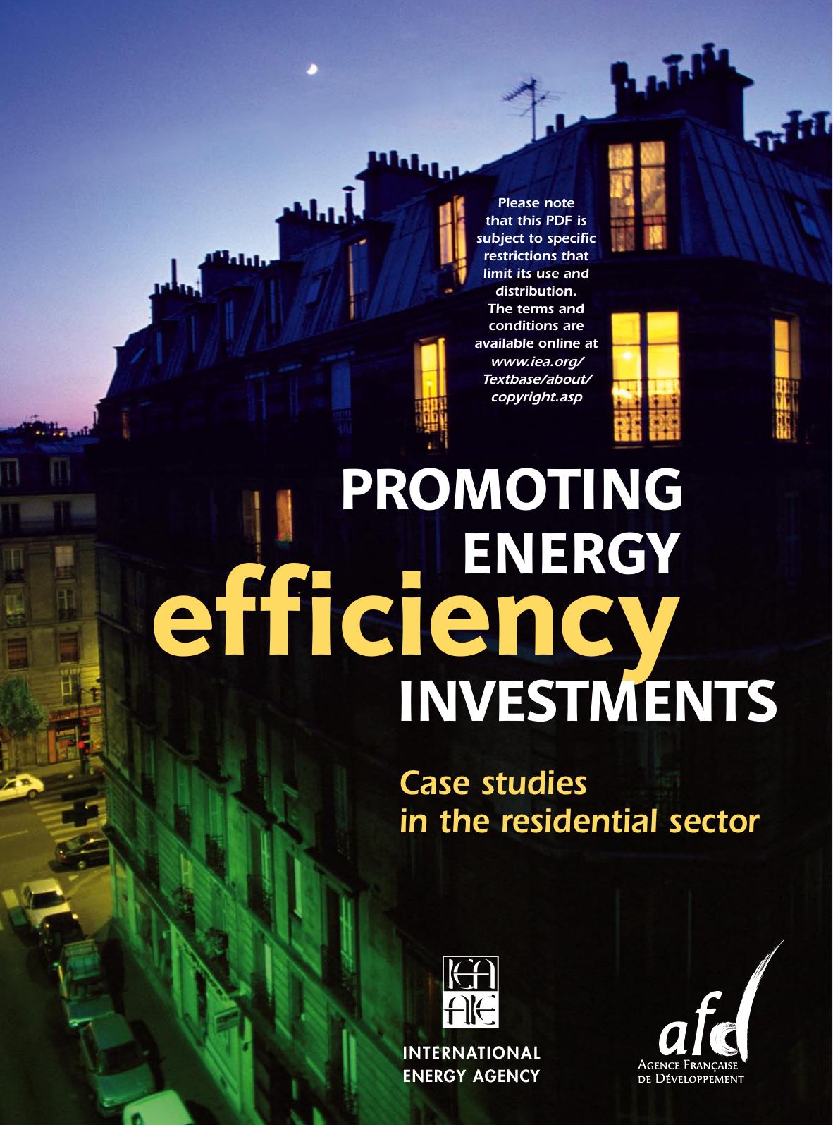 Promoting energy efficiency investments : case studies in the residential sector. by OECD