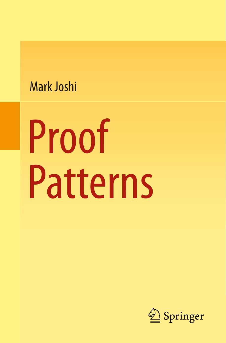 Proof patterns by Mark Joshi