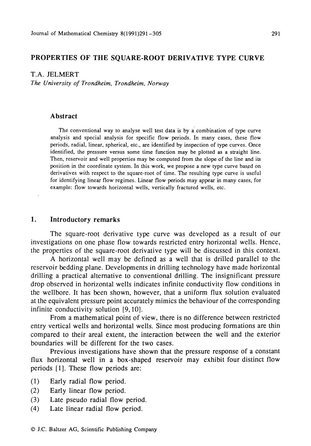 Properties of the square-root derivative type curve by Unknown