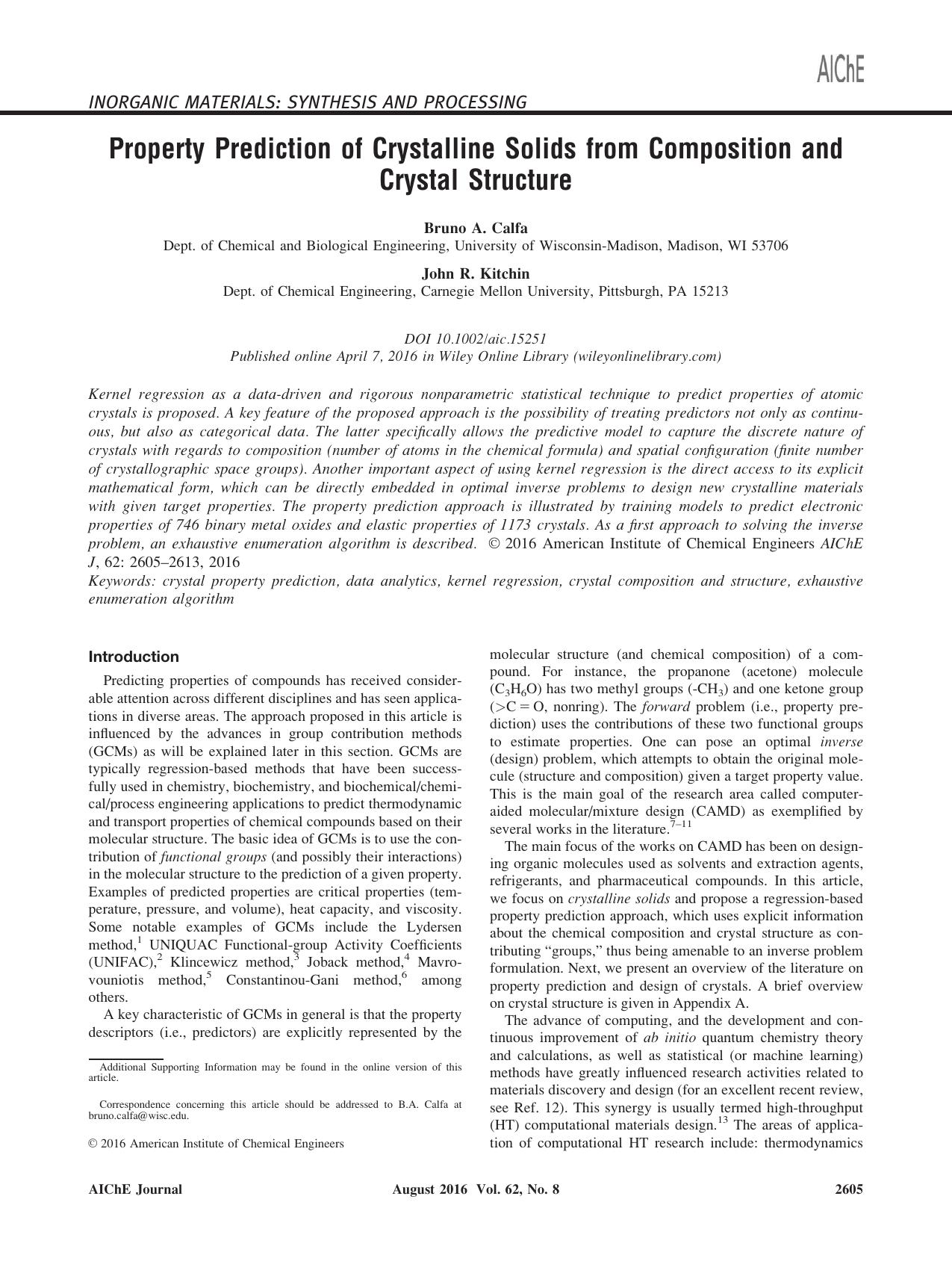 Property Prediction of Crystalline Solids from Composition and Crystal Structure by Unknown