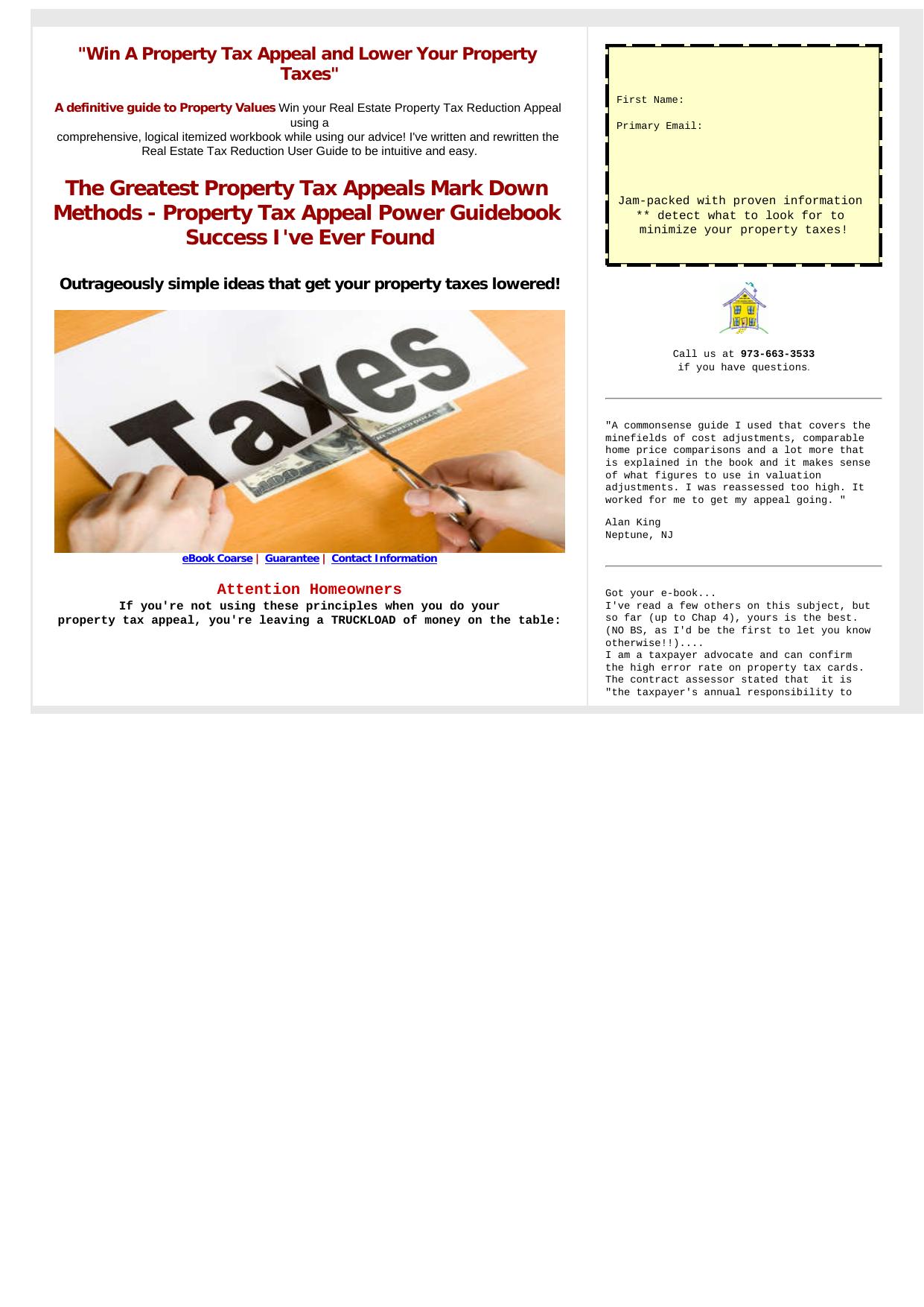 Property Tax Appeals - Property Tax Reduction. by Best of Kuszter's Collection