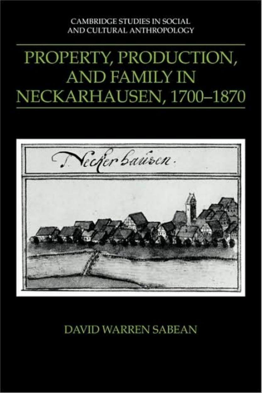 Property, Production, and Family in Neckarhausen, 1700-1870 by Sabean David Warren