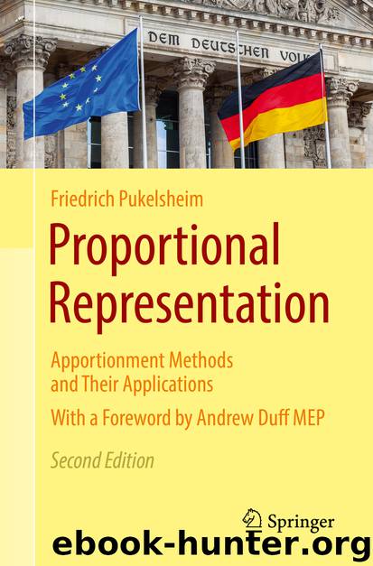 Proportional Representation by Friedrich Pukelsheim