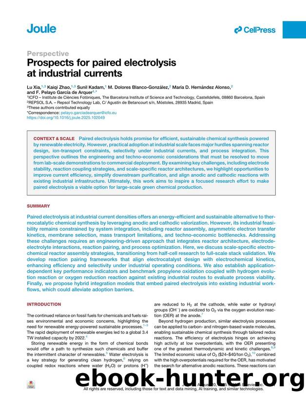 Prospects for paired electrolysis at industrial currents by unknow