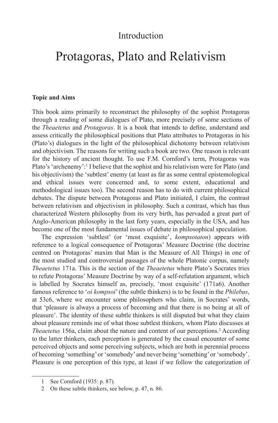 Protagoras, Plato, And Relativism by Unknown