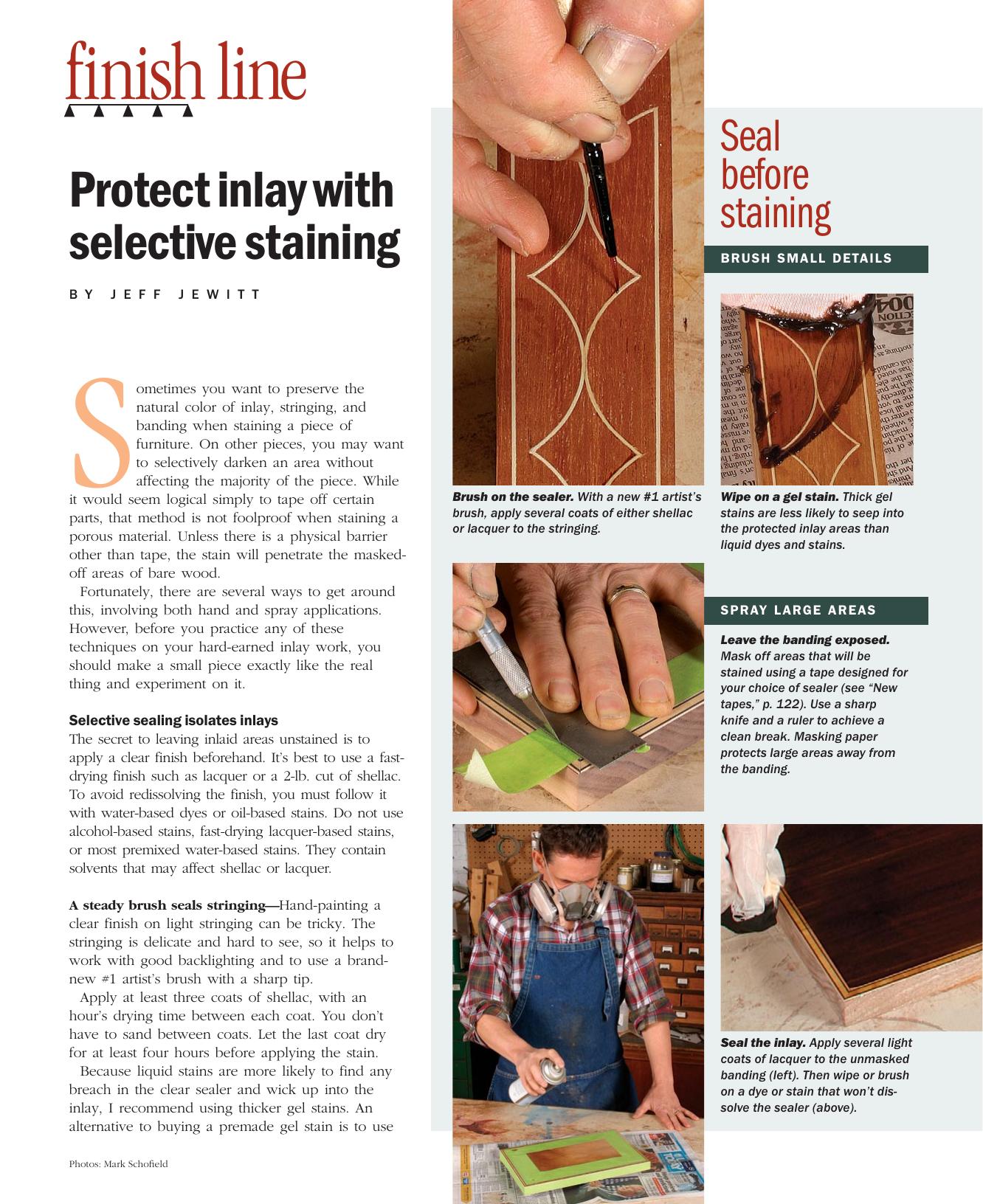 Protect Inlay with Selective Staining by Jeff Jewitt