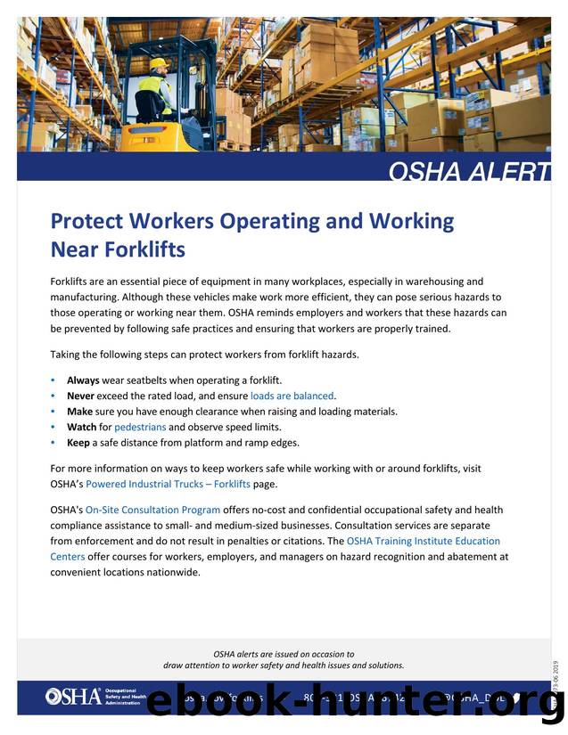 Protect Workers Operating and Working Near Forklifts by OSHA