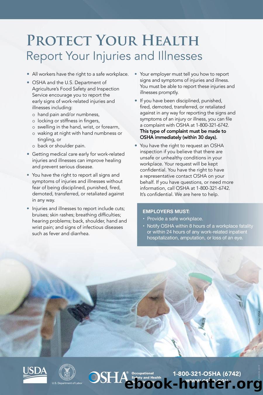 Protect Your Health: Report Your Injuries and Illnesses by OSHA / USDA
