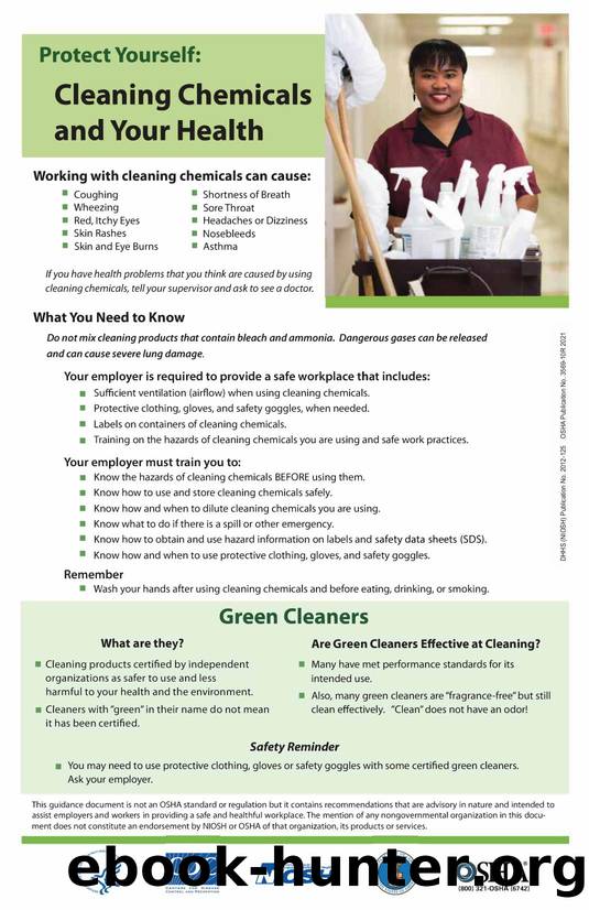 Protect Yourself: Cleaning Chemicals and Your Health by OSHA