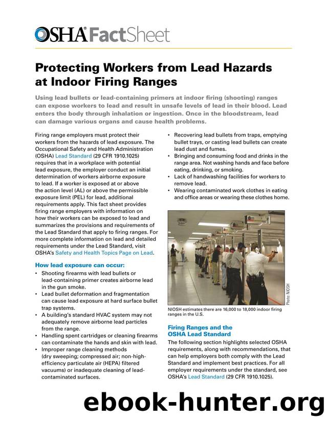 Protecting Workers from Lead Hazards atÂ Indoor Firing Ranges by OSHA