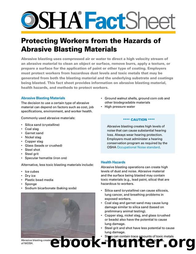 Protecting Workers from the Hazards of Abrasive Blasting Materials by OSHA
