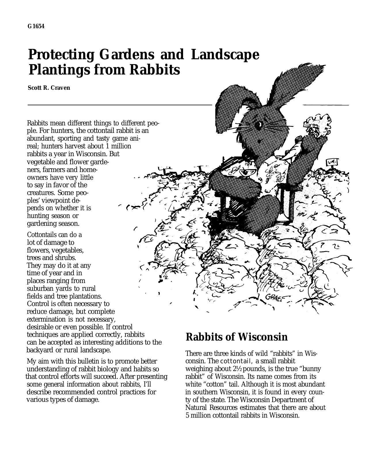 Protecting gardens and landscape plantings from rabbits by Scott R Craven