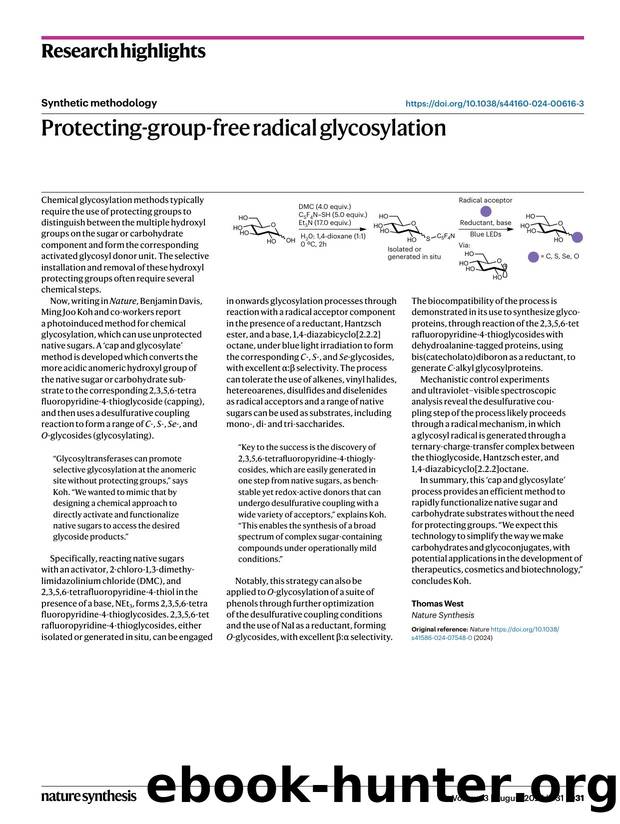 Protecting-group-free radical glycosylation by Thomas West