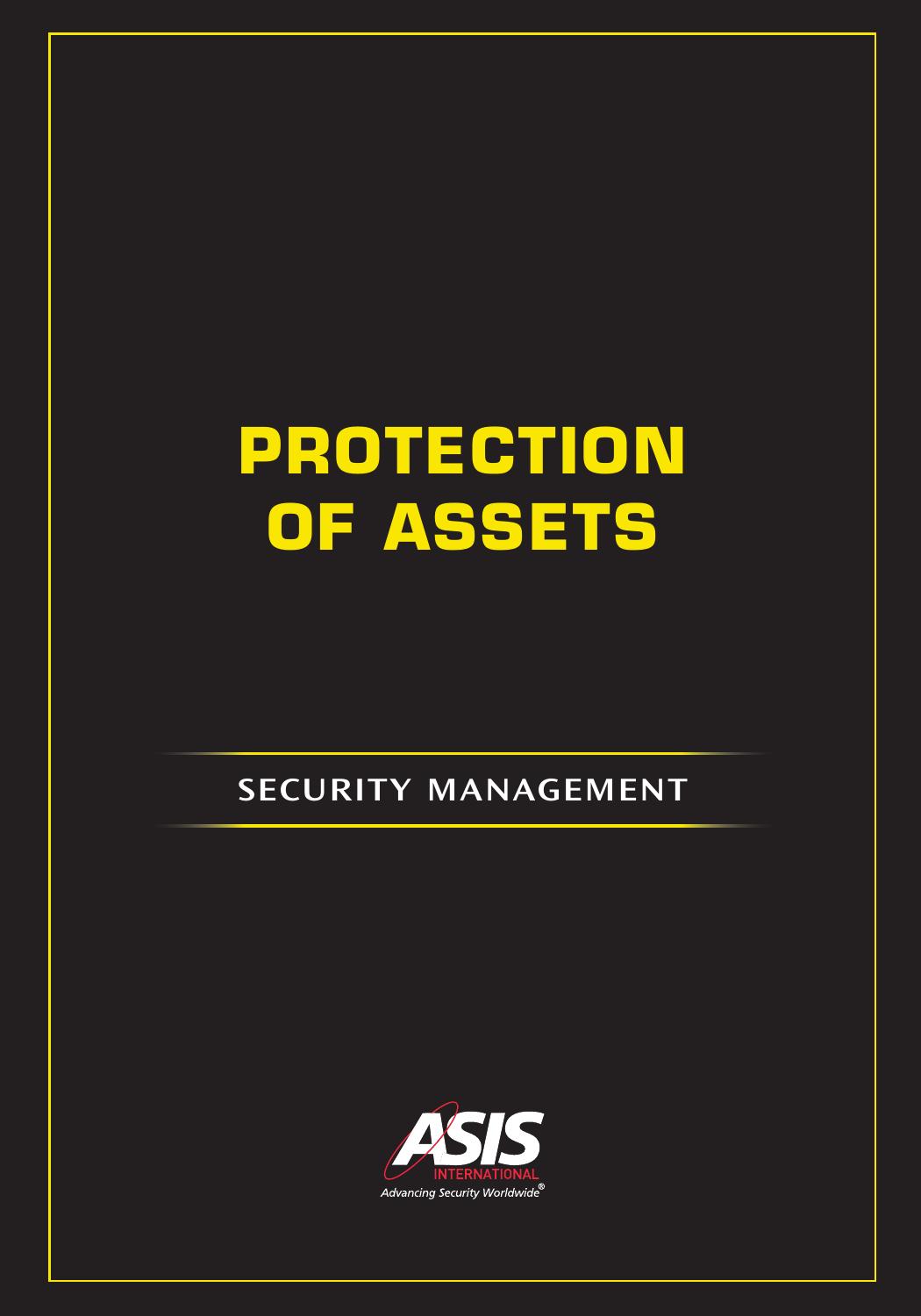 Protection of Assets: Security Management by Michael E. Knoke
