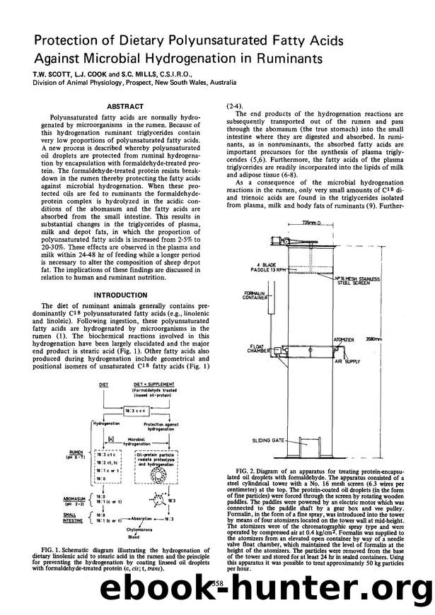 Protection of dietary polyunsaturated fatty acids against microbial hydrogenation in ruminants by Unknown