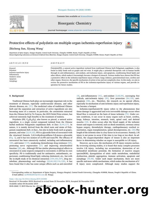 Protective effects of polydatin on multiple organ ischemia-reperfusion injury by Zhicheng Sun & Xiyang Wang