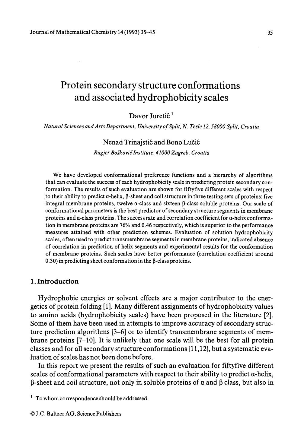 Protein secondary structure conformations and associated hydrophobicity scales by Unknown