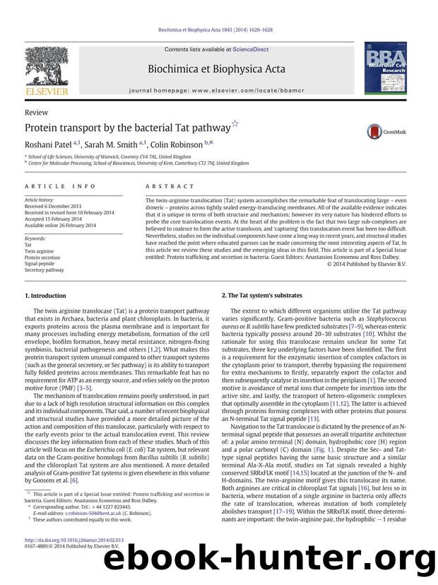 Protein transport by the bacterial Tat pathway by Roshani Patel & Sarah M. Smith & Colin Robinson
