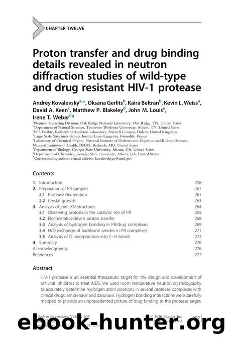 Proton transfer and drug binding details revealed in neutron diffraction studies of wild-type and drug resistant HIV-1 protease by unknow