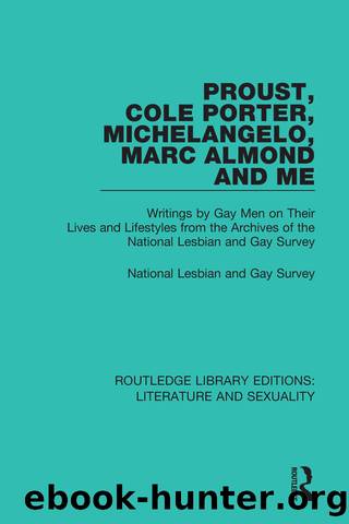 Proust, Cole Porter, Michelangelo, Marc Almond and Me by National Lesbian Gay Survey