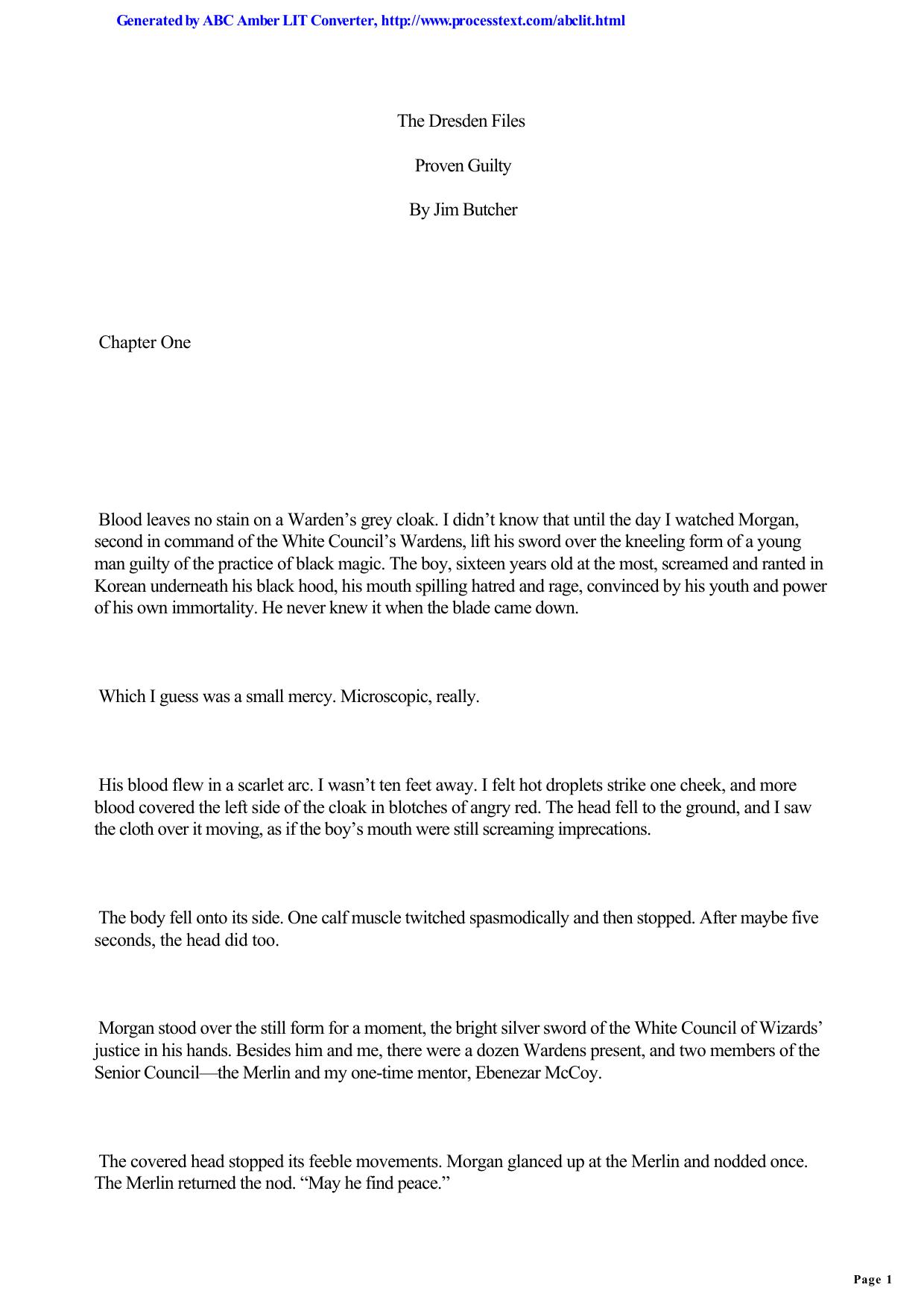 Proven Guilty (The Dresden Files, #8) by Unknown