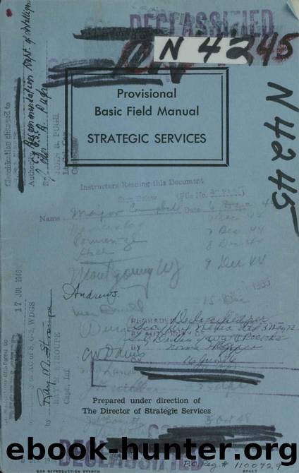 Provisional basic field manual, Strategic Services. by Unknown