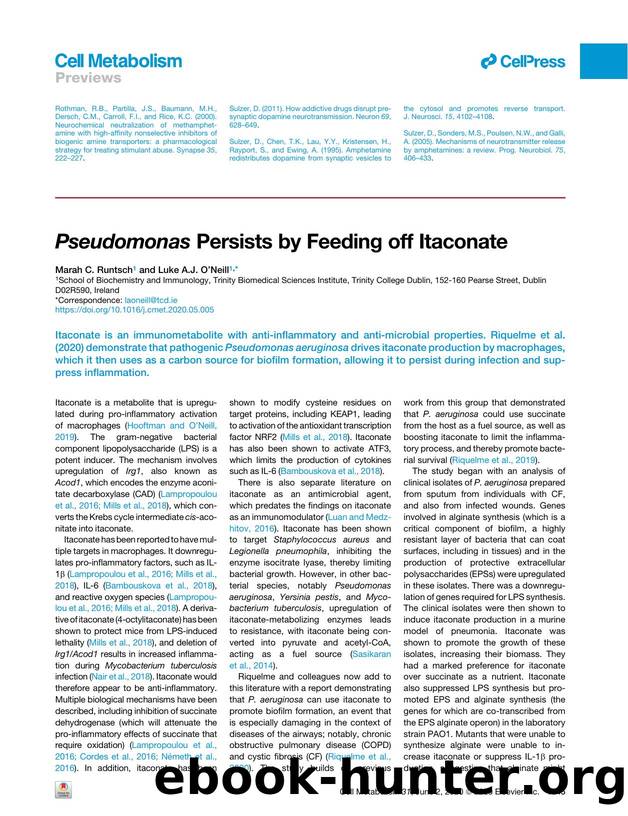 Pseudomonas Persists by Feeding off Itaconate by Marah C. Runtsch & Luke A.J. O’Neill