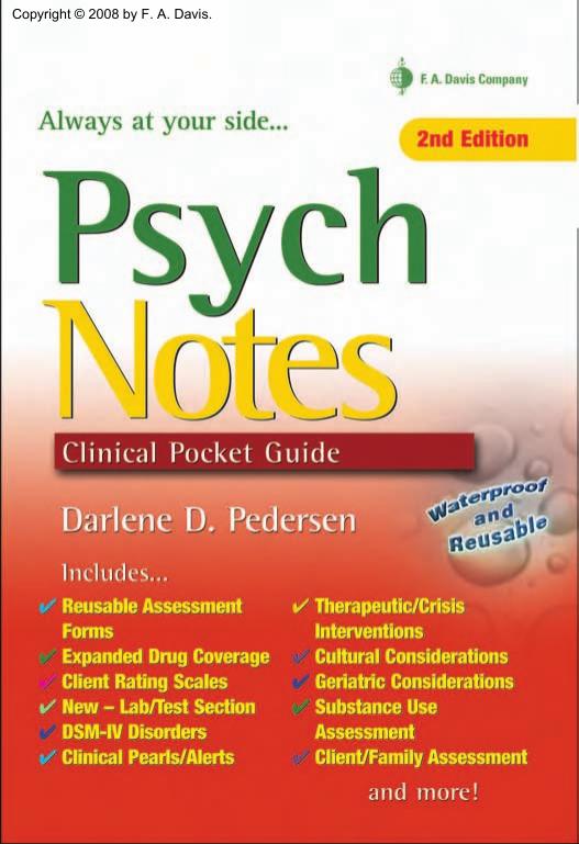 PsychNotes: Clinical Pocket Guide, 2nd Edition by Darlene D. Pedersen
