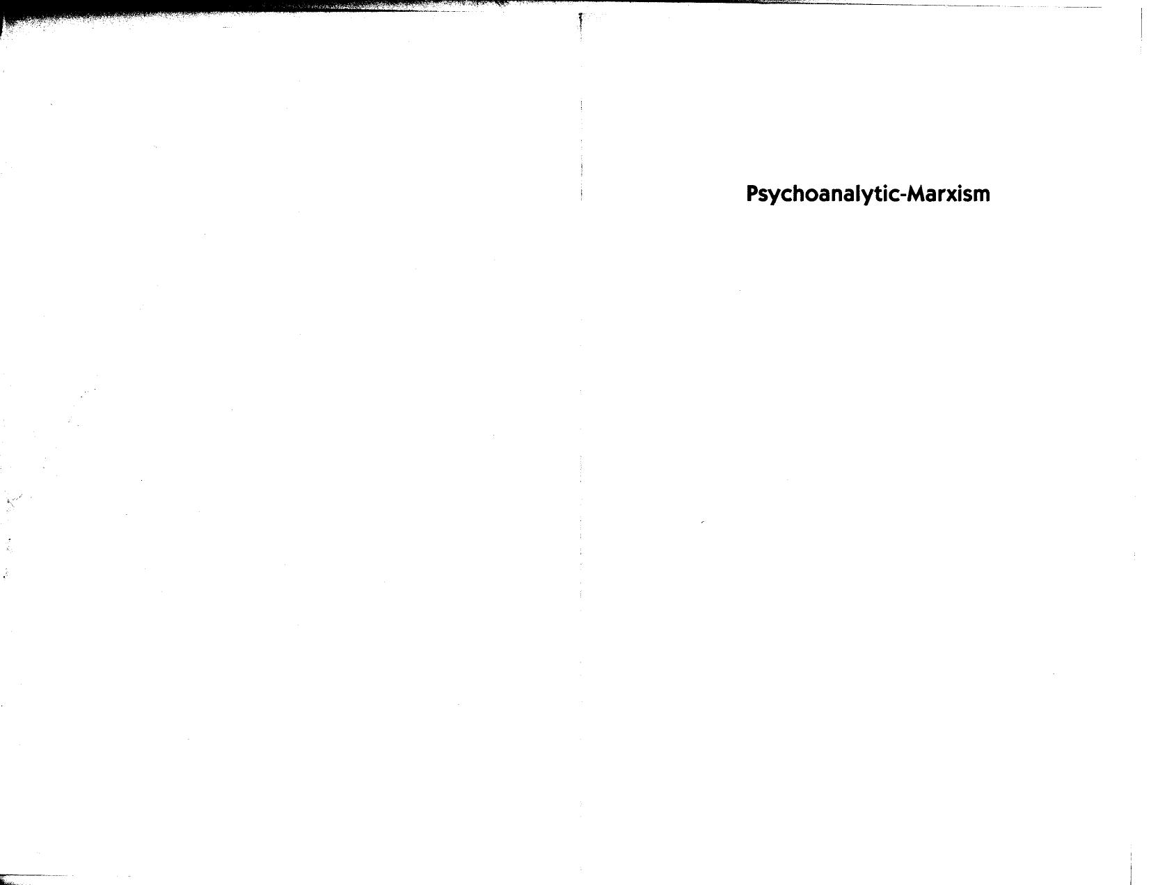 Psychoanalytic-Marxism: groundwork by Eugene Victor Wolfenstein
