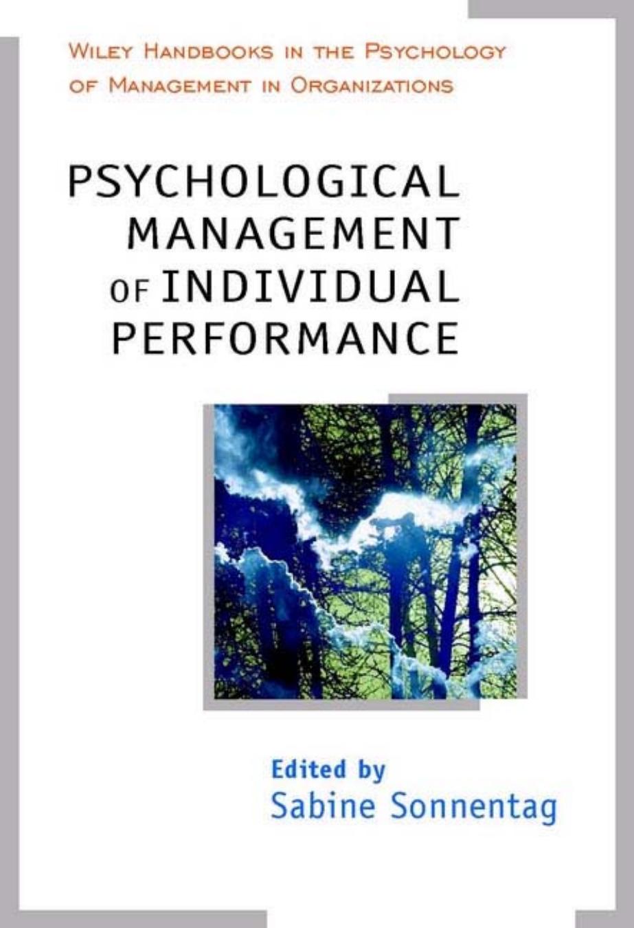 Psychological Management of Individual Performance by Sabine Sonnentag