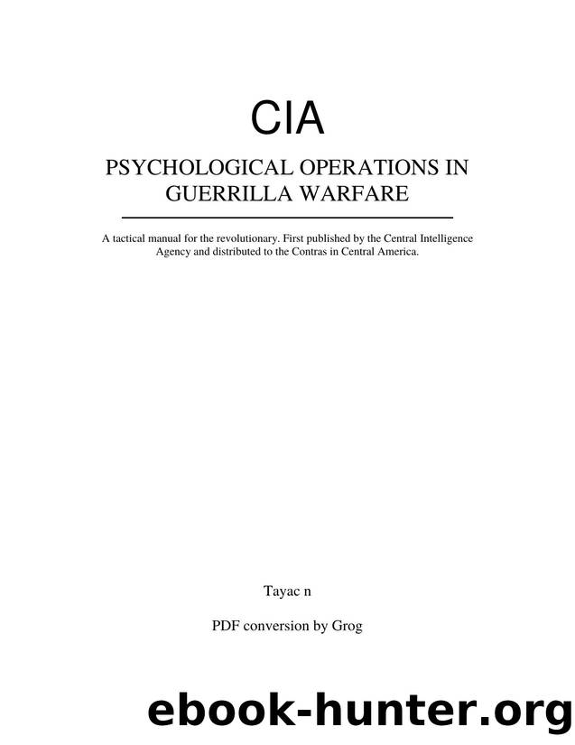 Psychological Operations in Guerrilla Warfare by Unknown