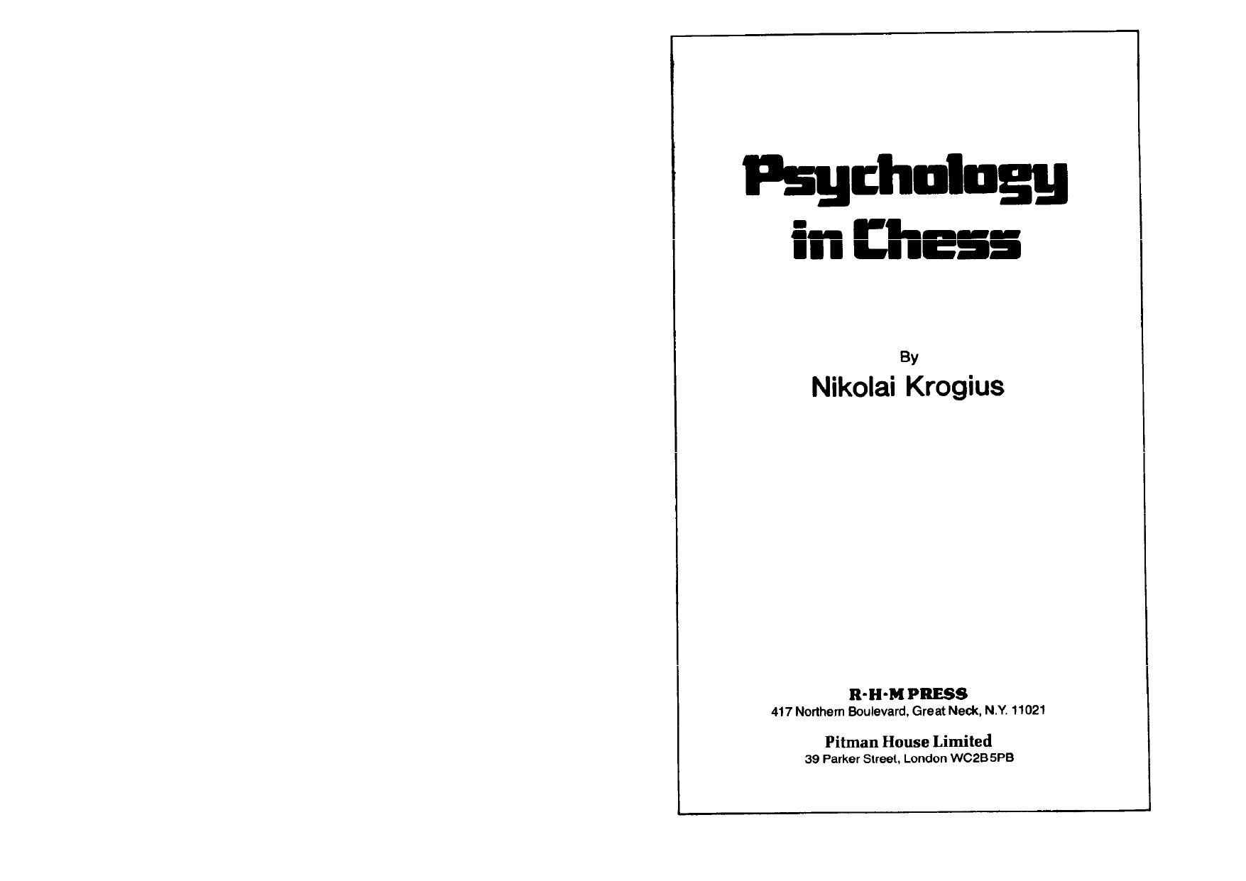 Psychology in chess by by Nikolai Krogius