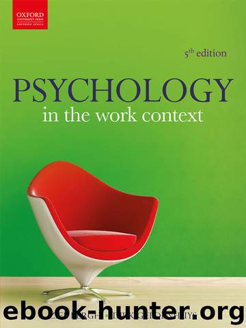 Psychology in the Work Context 5e by Bergh Ziel