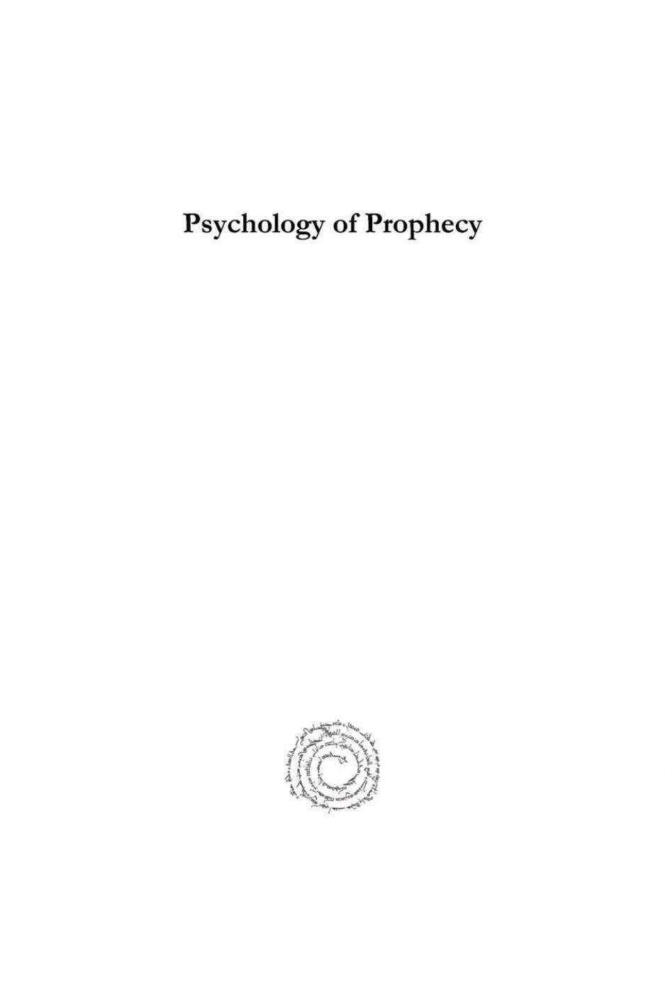 Psychology of Prophecy by Jacob Kaplan