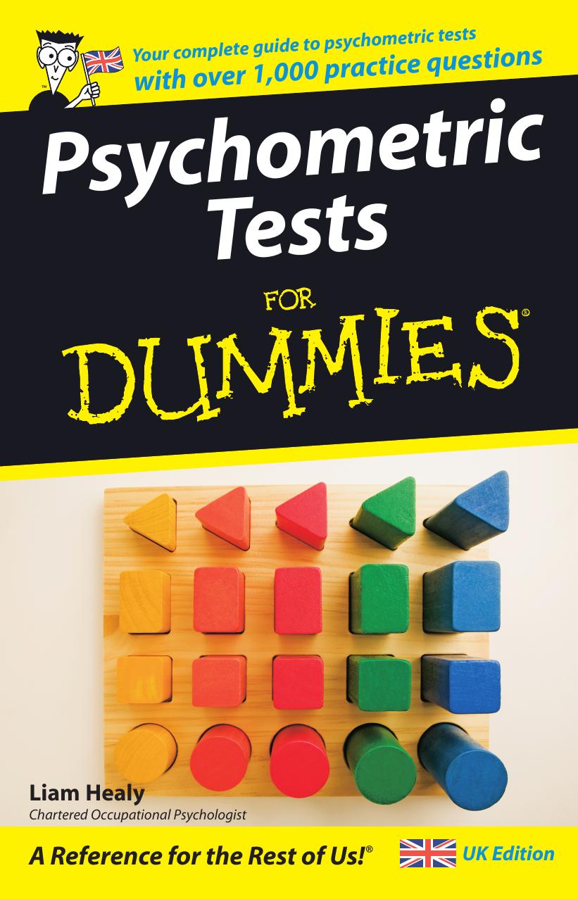 Psychometric Tests For Dummies by Healy Liam