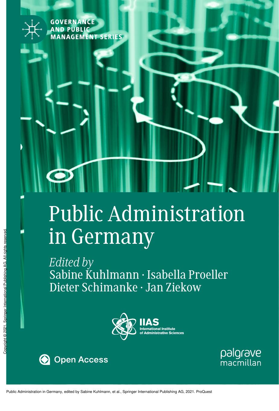 Public Administration in Germany by Sabine Kuhlmann; Isabella Proeller; Dieter Schimanke; Jan Ziekow