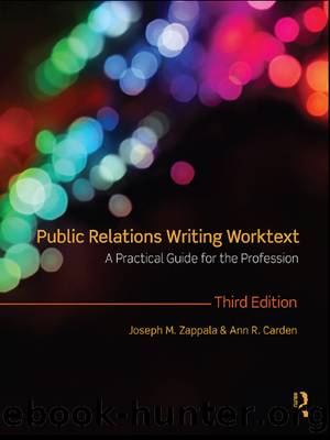 Public Relations Writing Worktext by Zappala Joseph M.;Carden Ann R.;