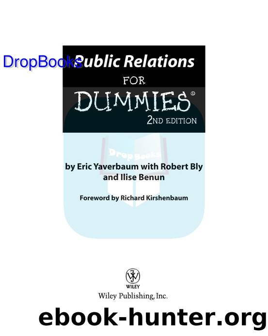 Public Relations for Dummies ISBN by 0471772720 DropBooks APP
