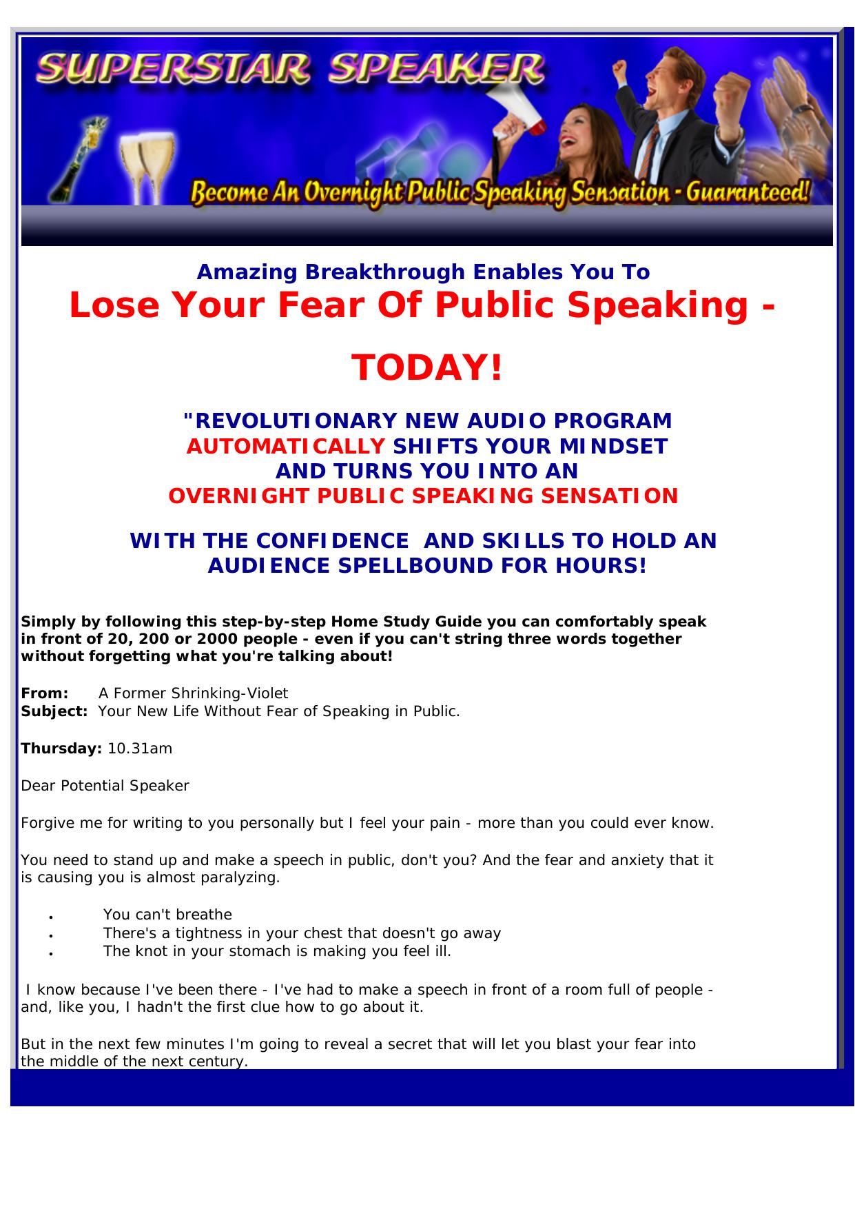 Public Speaking Home Study Audio Course. by Best of Kuszter's Collection