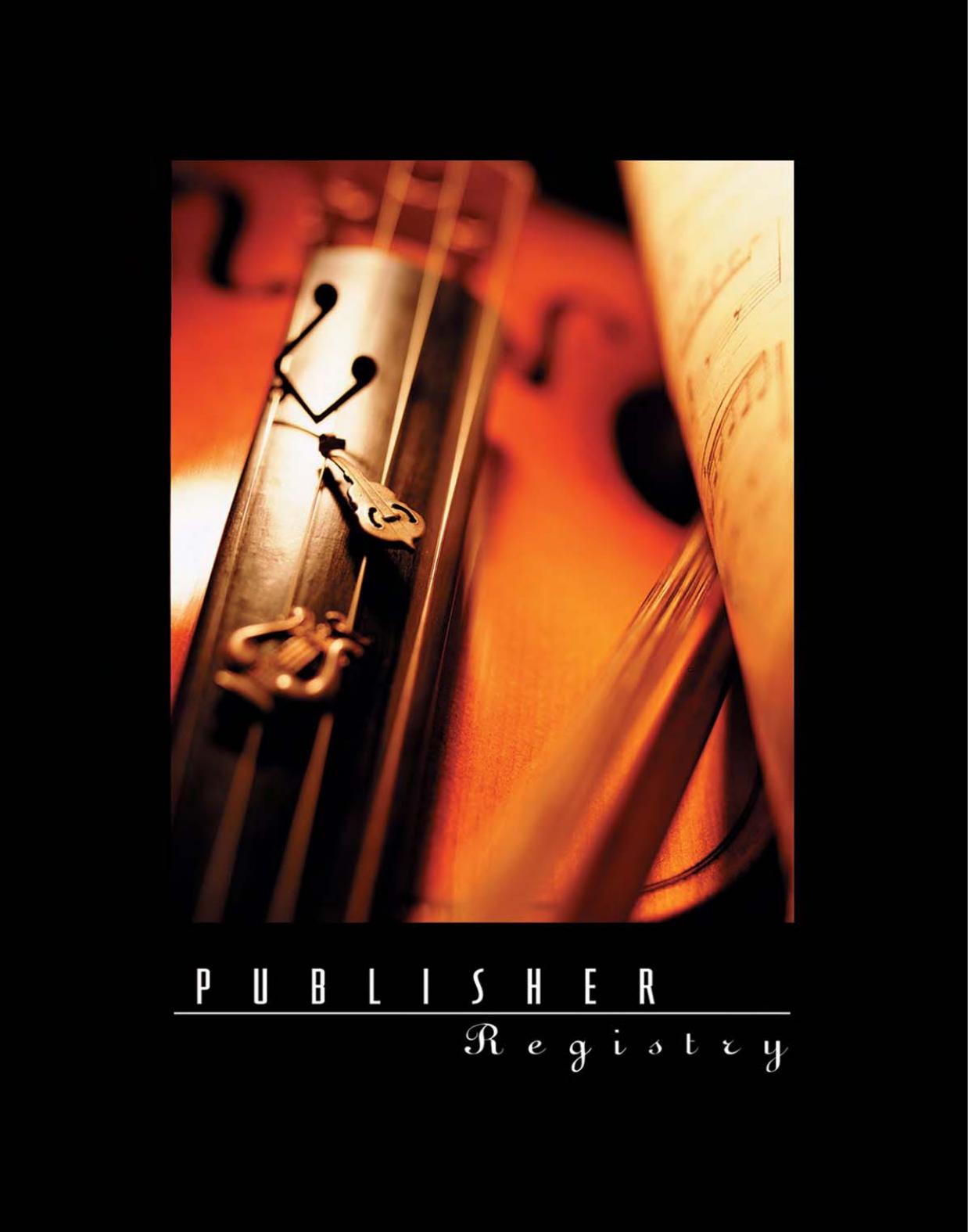 Publisher Registry by Music Business Registry