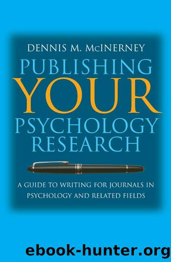 Publishing Your Psychology Research by McInerney D. M