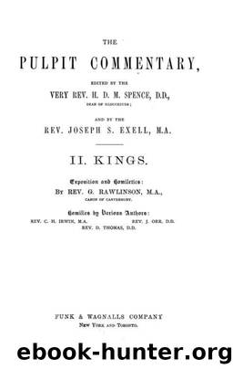 Pulpit 12 2Kings by H. D. M. Spence & Joseph S. Exell