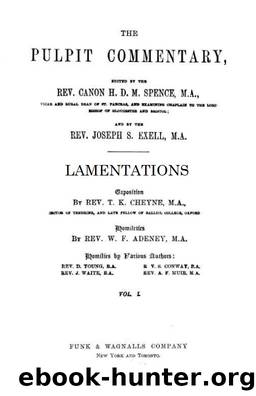 Pulpit 25 Lamentations by H. D. M. Spence & Joseph S. Exell