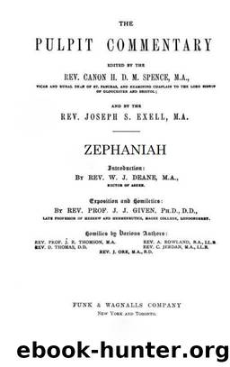 Pulpit 36 Zephaniah by H. D. M. Spence & Joseph S. Exell