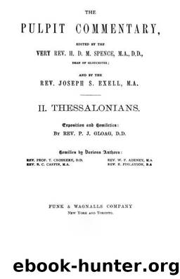 Pulpit 53 Thessalonians2 by H. D. M. Spence & Joseph S. Exell