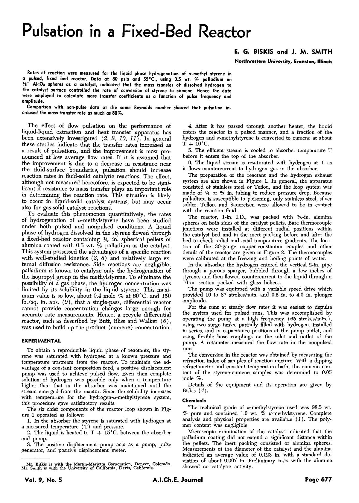 Pulsation in a fixed-bed reactor by Unknown