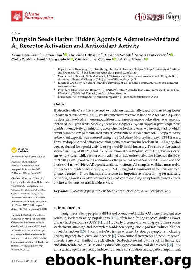 Pumpkin Seeds Harbor Hidden Agonists: Adenosine-Mediated A1 Receptor Activation and Antioxidant Activity by unknow