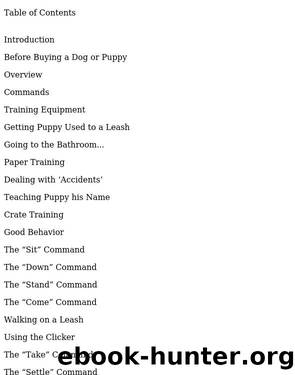 Puppy and Dog Training by Jude Novak