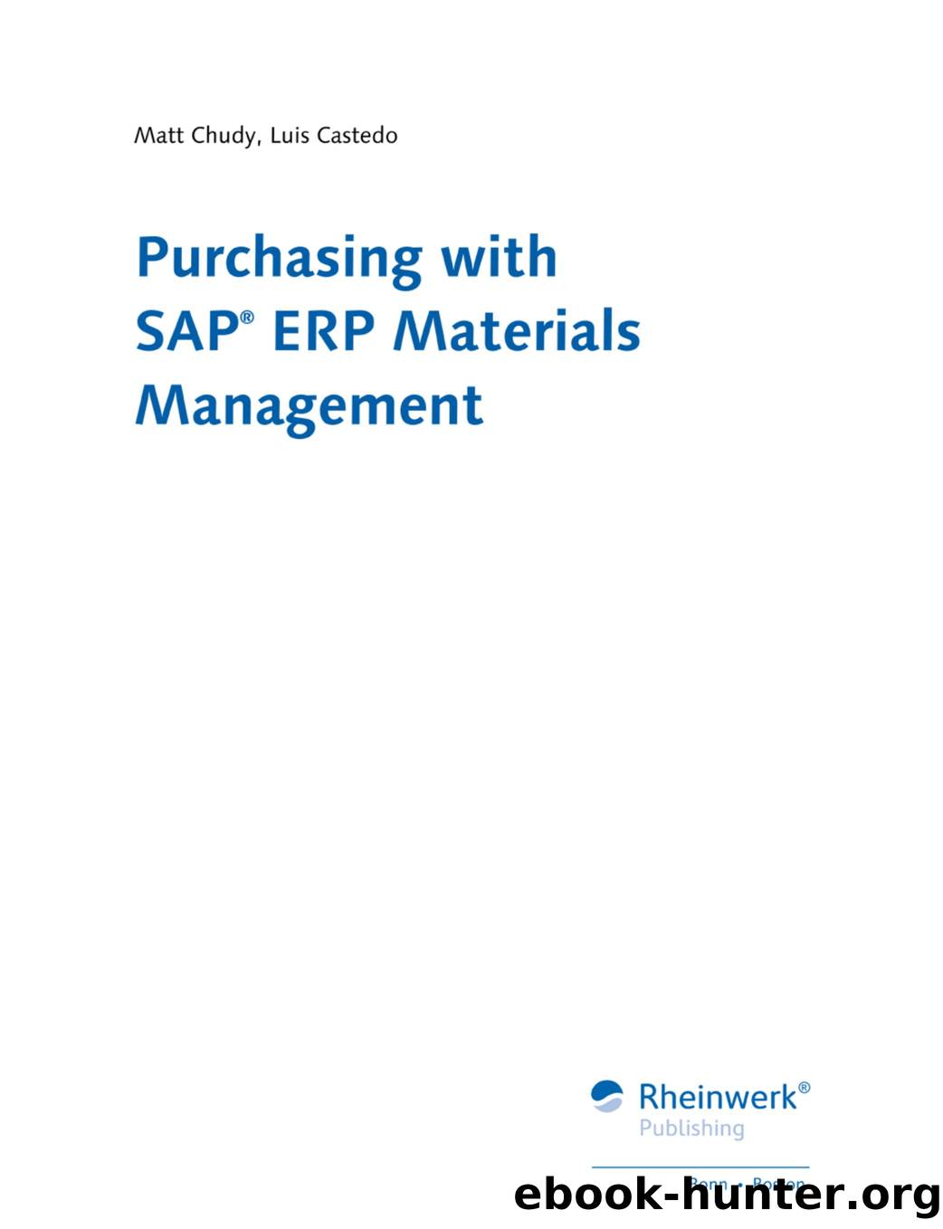 Purchasing with SAP ERP Materials Management by Unknown